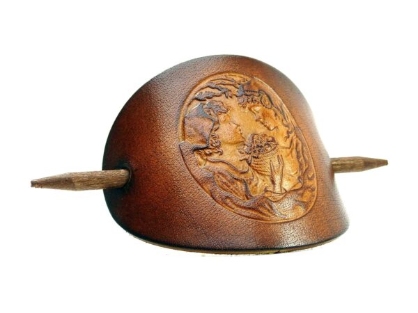 Leder Haarspange – OX Cameo Lion Antique Estelle & Colette - 6 Stk.