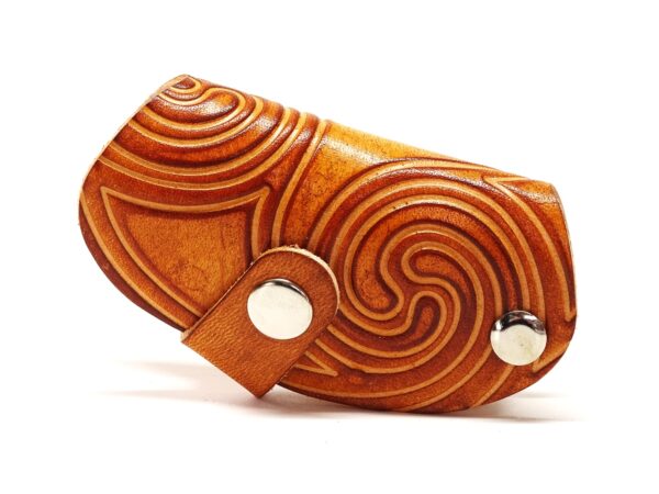 Leder Schlüssel Etui – Key Case Saddle OX Swirl Light